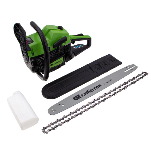 Пила цепная бензиновая БП-5245, 52 см3, шина 45 см, шаг 0.325, паз 1,5 мм, 72 звена Сибртех купить в Москве с доставкой по всей России | ProtosMarket.ru