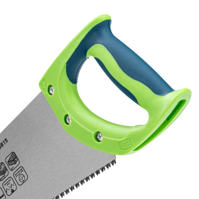 Ножовка по дереву "Зубец", 500 мм, 7-8 TPI, каленый зуб 3D, двухкомпонентная рукоятка Сибртех по ценам производителя в Казани с доставкой по всей России