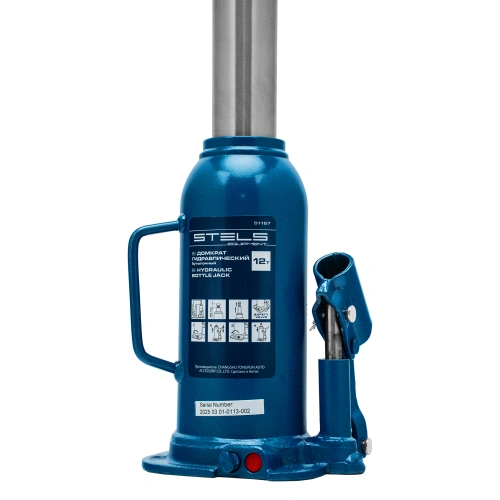 Домкрат гидравлический бутылочный, 12 т, h подъема 227-457 мм Stels купить в Москве с доставкой по всей России | ProtosMarket.ru