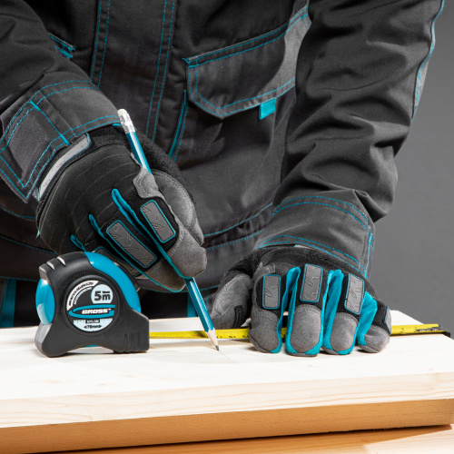 Рулетка "Schlagfest",5 м x 19 мм,магнитный обрезиненный зацеп,двусторонняя шкала,Нейлоновое покрытие,автоматическая фиксация Gross по ценам производителя в Казани с доставкой по всей России