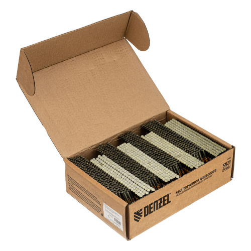 Гвозди для пнев. нейлера (крашен.) длина - 90 мм, диам. - 3,05 мм, 2000 шт. Denzel купить в Москве с доставкой по всей России | ProtosMarket.ru