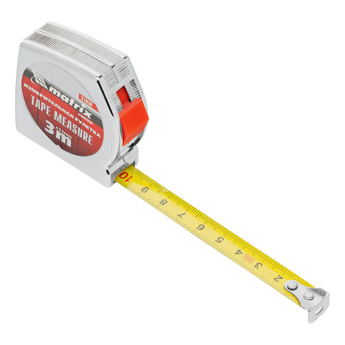 Рулетка Chrom,3 м x 13 мм,хромированный корпус Matrix по ценам производителя в Казани с доставкой по всей России