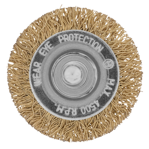 Щетка для дрели, 40 мм, плоская со шпилькой, латунированная витая проволока Matrix по ценам производителя в Казани с доставкой по всей России