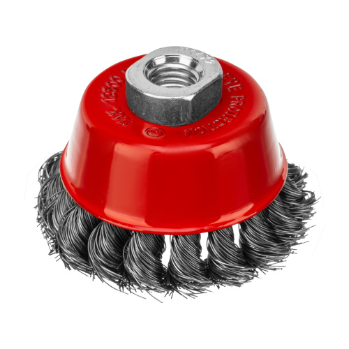 Щетка для УШМ, 75 мм, М14, "чашка", крученая проволока 0.35 мм Matrix по ценам производителя в Казани с доставкой по всей России