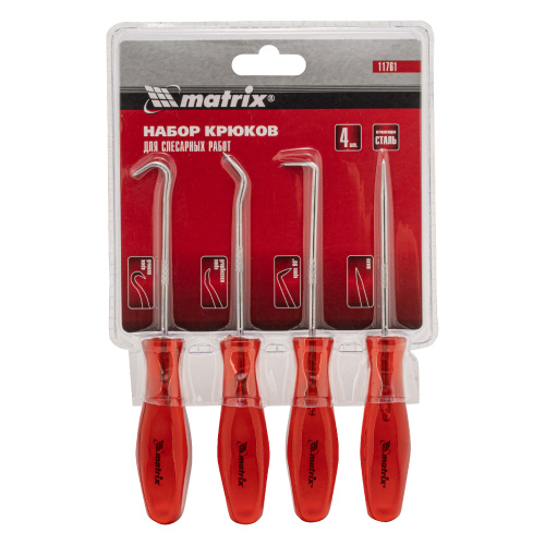 Набор крюков для слесарных работ, 4 шт Matrix купить в Москве с доставкой по всей России | ProtosMarket.ru