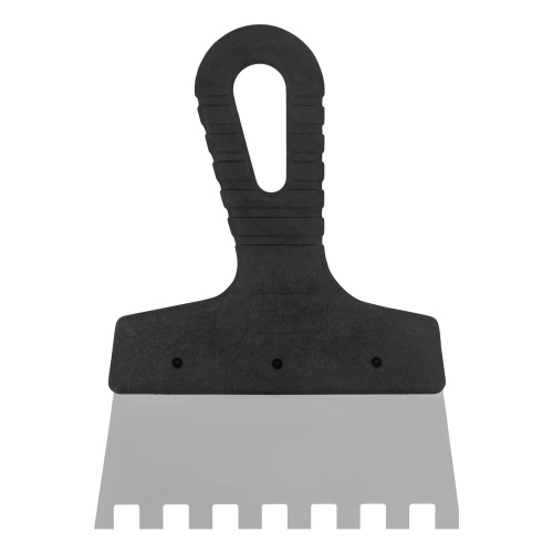 Шпатель из нержавеющей стали, 150 мм, зуб 10 х 10 мм, пластмассовая ручка Сибртех купить в Москве с доставкой по всей России | ProtosMarket.ru