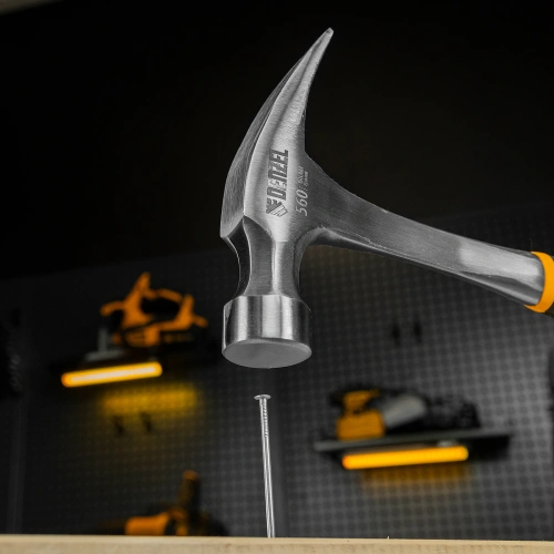 Молоток-гвоздодер 560 г, цельнометаллический, двухкомпонентная рукоятка Denzel купить в Москве с доставкой по всей России | ProtosMarket.ru