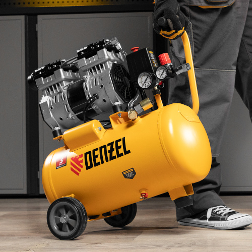 Компрессор DLS950/24 безмаслянный малошумный 950 Вт, 165 л/мин, ресивер 24 л Denzel купить в Москве с доставкой по всей России | ProtosMarket.ru
