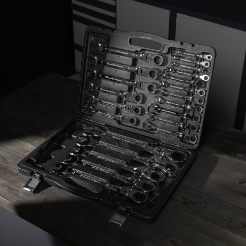 Набор ключей комбинированных, трещоточных шарнирных 22 шт. Matrix купить в Москве с доставкой по всей России | ProtosMarket.ru