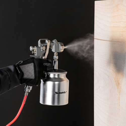 Краскораспылитель пневматический с нижним бачком V 0.75 л, сопло D 1.2, 1.5 и 1.8 мм Matrix купить в Москве с доставкой по всей России | ProtosMarket.ru