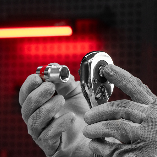 Ключ-трещотка 1/2", CrV, 45 зубьев, с быстрым сбросом, цельнометаллический, хром Matrix купить в Москве с доставкой по всей России | ProtosMarket.ru