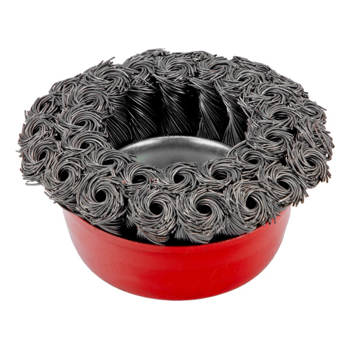 Щетка для УШМ, 75 мм, М14, "чашка", двухрядная, крученая проволока 0.35 мм Matrix купить в Москве с доставкой по всей России | ProtosMarket.ru