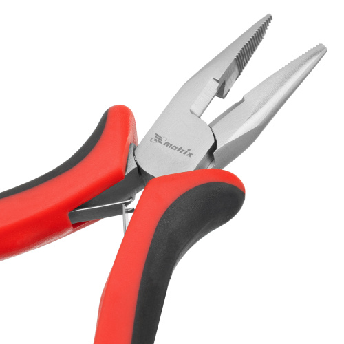 Длинногубцы прямые Mini, 130 мм, никелированные, авторазжим, двухкомпонентные рукоятки Matrix купить в Москве с доставкой по всей России | ProtosMarket.ru