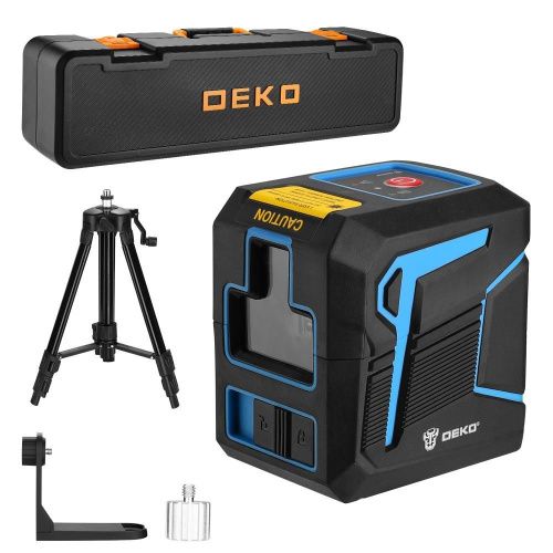 Уровень лазерный самовыравнивающийся DEKO DKLL12 SET2 со штативом 1 м (2 линии, зеленый луч) купить в Москве с доставкой по всей России | ProtosMarket.ru