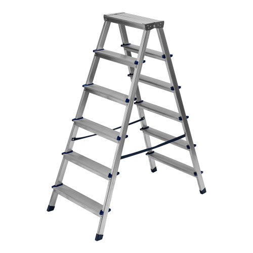 Стремянка двусторонняя 6 ступеней, алюминиевая, Сибртех купить в Москве с доставкой по всей России | ProtosMarket.ru