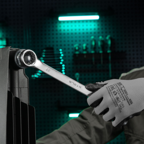 Ключ комбинированный, 27 мм, CrV, матовый хром Stels купить в Москве с доставкой по всей России | ProtosMarket.ru