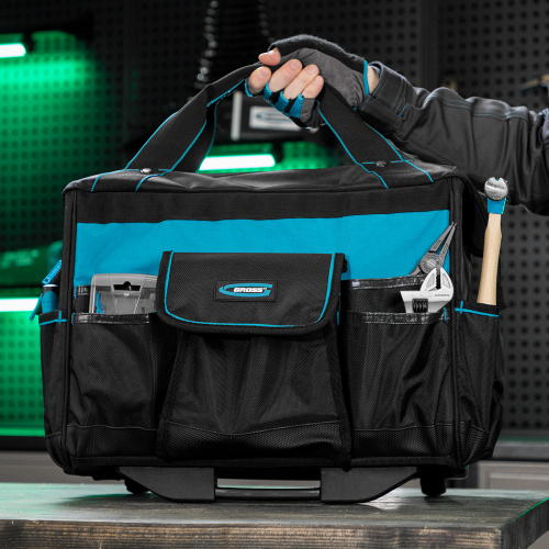 Сумка для инструмента, 460х240х340мм, выдвижная рукоятка, колеса Gross купить в Москве с доставкой по всей России | ProtosMarket.ru