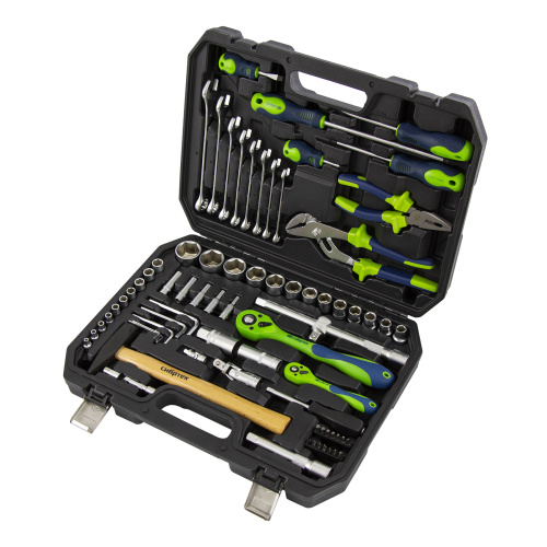 Набор инструментов 76 предметов CrV, 1/2", 1/4" Сибртех купить в Москве с доставкой по всей России | ProtosMarket.ru