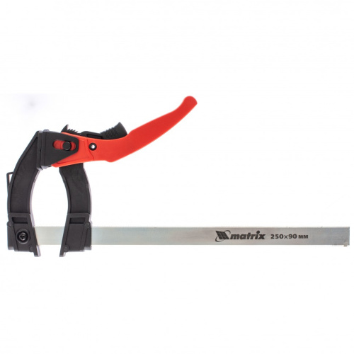 Струбцина реечная быстрозажимная, пластиковый корпус рычажно-храповой механизм, 250 х 90 х 340 мм, штанга 5 х 20 мм Matrix купить в Москве с доставкой по всей России | ProtosMarket.ru