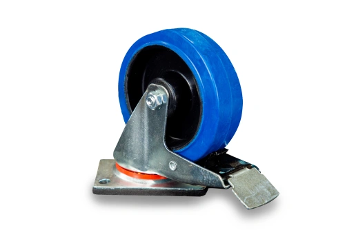 Колесо поворотное резина SRCLb 63 160 мм с тормозом (F) по ценам производителя в Казани с доставкой по всей России