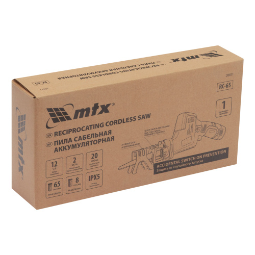 Пила сабельная аккумуляторная RС-65, Li-Ion, 12 В MTX по ценам производителя в Казани с доставкой по всей России