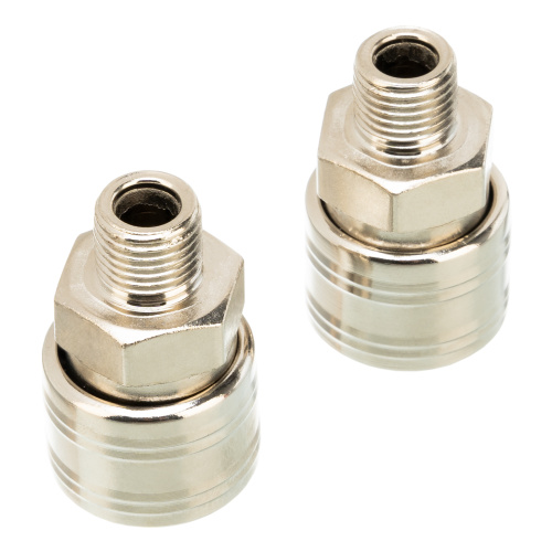 Муфта универсальная быстросъемная ("мама") 1/4, внешняя резьба, 2 шт, Stels купить в Москве с доставкой по всей России | ProtosMarket.ru