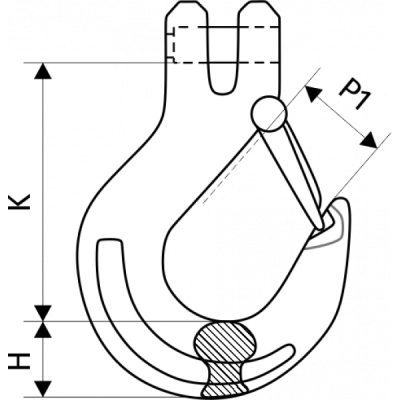 Крюк с вилочным сопряжением 8 т, размер 16 - 8 купить в Москве с доставкой по всей России | ProtosMarket.ru
