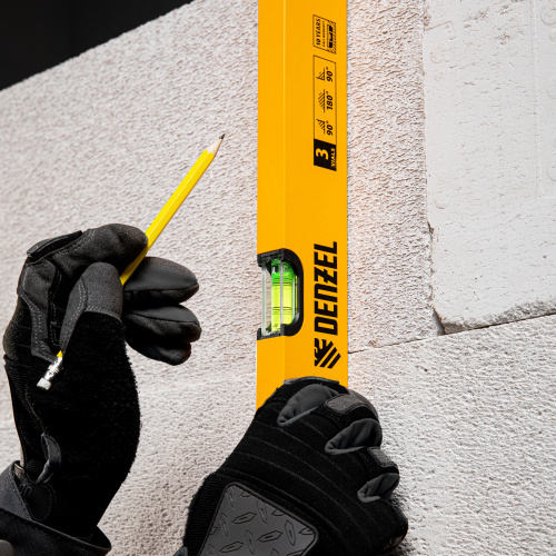 Уровень алюминиевый, 800 мм, фрезерованный, 3 глазка Denzel купить в Москве с доставкой по всей России | ProtosMarket.ru