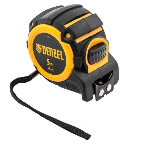 Рулетка 5м х 32мм, автоматич. фиксац., нейлон. покрытие, магнит. зацеп, двухстор. разметка Denzel купить в Москве с доставкой по всей России | ProtosMarket.ru