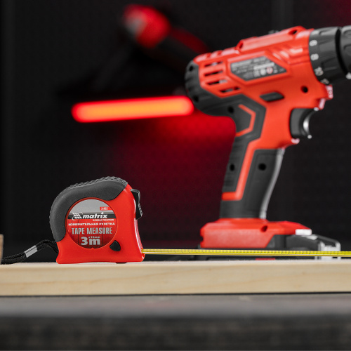 Рулетка Double fixation,3 м х 16 мм,обрезиненный корпус,двойная плавная фиксация Matrix по ценам производителя в Казани с доставкой по всей России