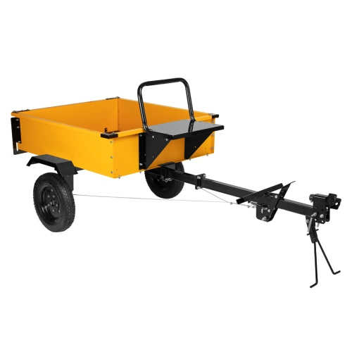 Прицеп для мотоблока TT-500, оцинк., груз. 500 кг, рег. сцепка, колеса 4.00-10, в упаковке Denzel по ценам производителя в Казани с доставкой по всей России