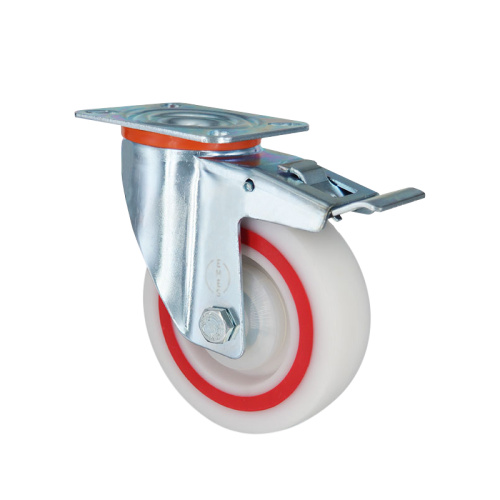 Колесо полипропиленовое поворотное с тормозом EM01 MBTM 125 F по ценам производителя в Казани с доставкой по всей России