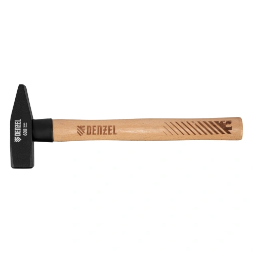 Молоток слесарный, 600 г, кованый квадратный боек, буковая рукоятка Denzel по ценам производителя в Казани с доставкой по всей России