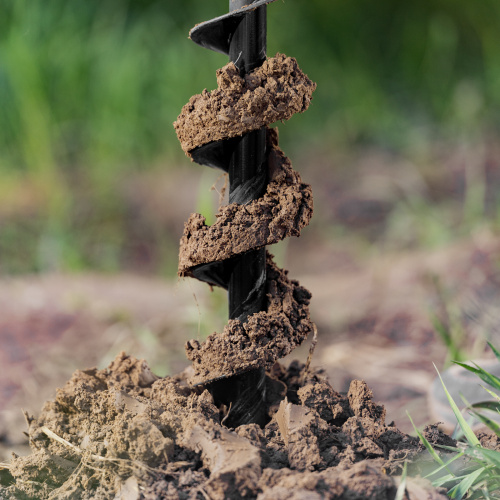 Шнек для грунта ER-80, диаметр 80 мм, длина 800 мм,соединение 20 мм, съемный нож Denzel купить в Москве с доставкой по всей России | ProtosMarket.ru