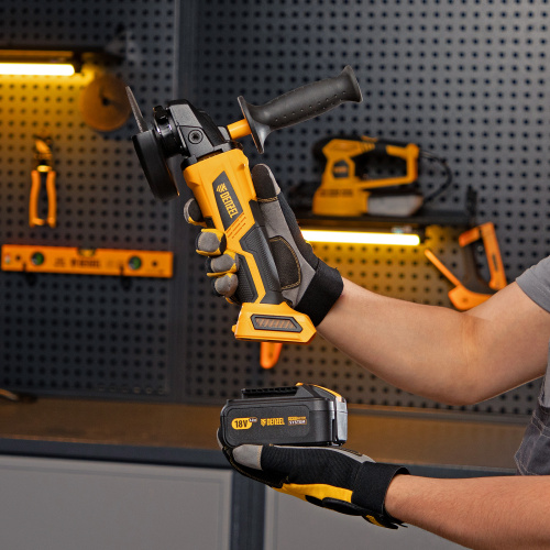 Машина углошлифовальная аккумуляторная бесщет. BLG-IB-18-125-4, Li-ion, 18 В Denzel купить в Москве с доставкой по всей России | ProtosMarket.ru