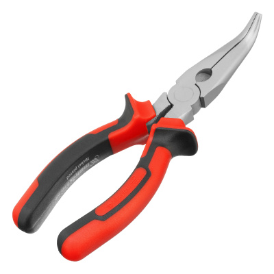 Длинногубцы изогнутые Nickel, 180 мм, никелированные, двухкомпонентные рукоятки Matrix купить в Москве с доставкой по всей России | ProtosMarket.ru