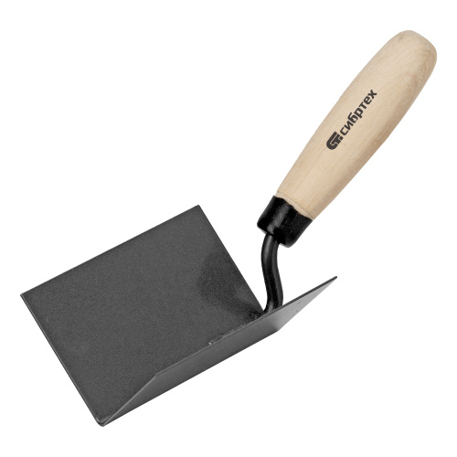 Кельма угловая, 110 х 75 х 75 мм, стальная, для внутренних углов, буковая ручка Сибртех купить в Москве с доставкой по всей России | ProtosMarket.ru