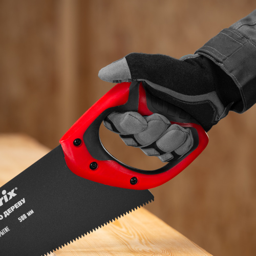 Ножовка по дереву, 500 мм, 7-8 TPI, зуб-3D, каленый зуб, тефлоновое покрытие полотна, двухкомпонентная рукоятка Matrix купить в Москве с доставкой по всей России | ProtosMarket.ru