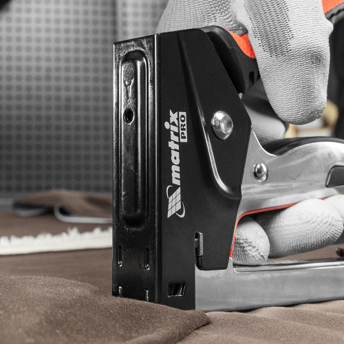 Степлер мебельный, стальной, быстрая загрузка, тип скобы 53, 6-10 мм, PRO Matrix купить в Москве с доставкой по всей России | ProtosMarket.ru