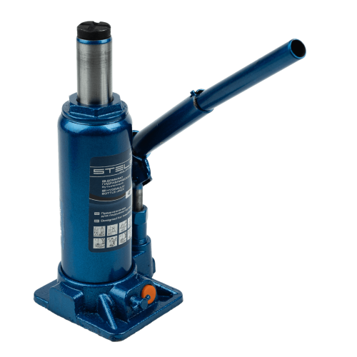 Домкрат гидравлический бутылочный, 4 т, H подъема 195-380 мм, в пластиковом кейсе Stels купить в Москве с доставкой по всей России | ProtosMarket.ru