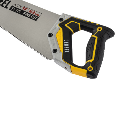 Ножовка по дереву, 450 мм, 9 TPI, зуб 3D, металлопластиковая рукоятка Denzel купить в Москве с доставкой по всей России | ProtosMarket.ru