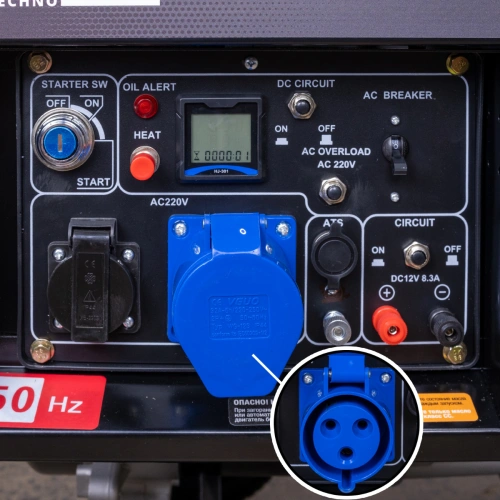 Генератор дизельный STEM Techno S6500DE (6.5 кВт, электростартер, дисплей, подогрев) купить в Москве с доставкой по всей России | ProtosMarket.ru