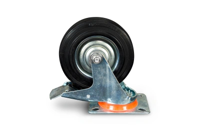 Колесо поворотное резина SRCLb 55 125 мм с тормозом (N) купить в Москве с доставкой по всей России | ProtosMarket.ru