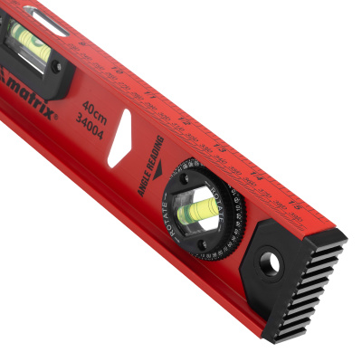 Уровень алюминиевый "Рельс", 400 мм, 3 глазка, усиленный Matrix по ценам производителя в Казани с доставкой по всей России