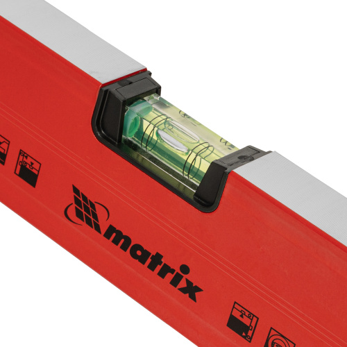 Уровень алюминиевый магнитный, 1800 мм, фрезерованный, 3 глазка (1 зеркальный) усиленный Matrix купить в Москве с доставкой по всей России | ProtosMarket.ru