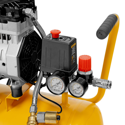 Компрессор DLS950/24 безмаслянный малошумный 950 Вт, 165 л/мин, ресивер 24 л Denzel купить в Москве с доставкой по всей России | ProtosMarket.ru