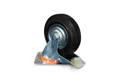 Колесо поворотное резина SRCLb 55 125 мм с тормозом (N) купить в Москве с доставкой по всей России | ProtosMarket.ru