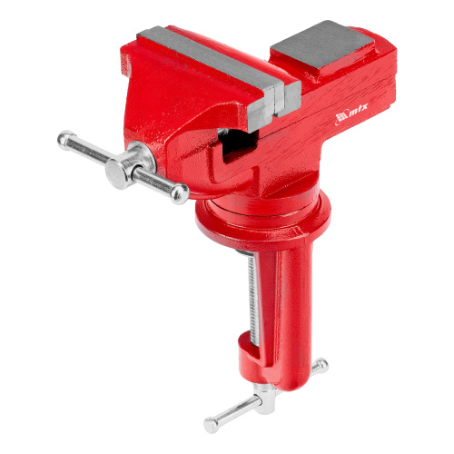 Тиски слесарные, 80 мм, настольные, поворотные, c наковальней MTX по ценам производителя в Казани с доставкой по всей России