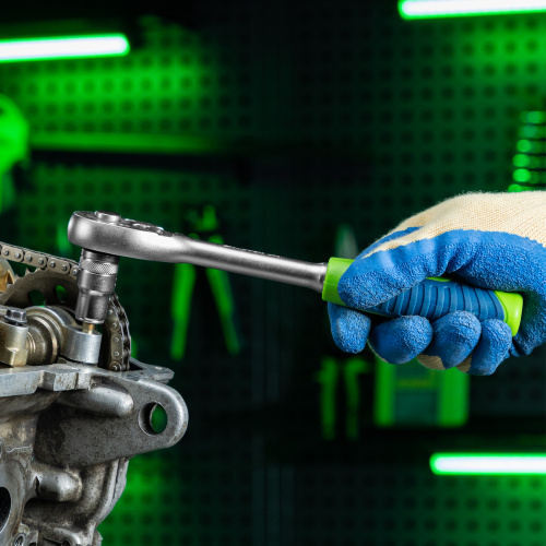 Ключ-трещотка 1/2", 45 зубьев, с быстрым сбросом, матовый хром Сибртех купить в Москве с доставкой по всей России | ProtosMarket.ru