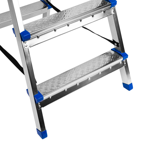 Стремянка двухсторонняя 4 ступени, сталь профиль, стальные ступени, Сибртех купить в Москве с доставкой по всей России | ProtosMarket.ru